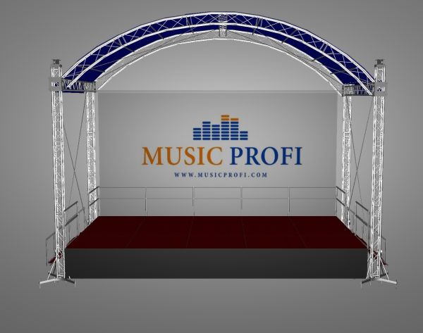 Сцена розбірна з арковим дахом 10х6