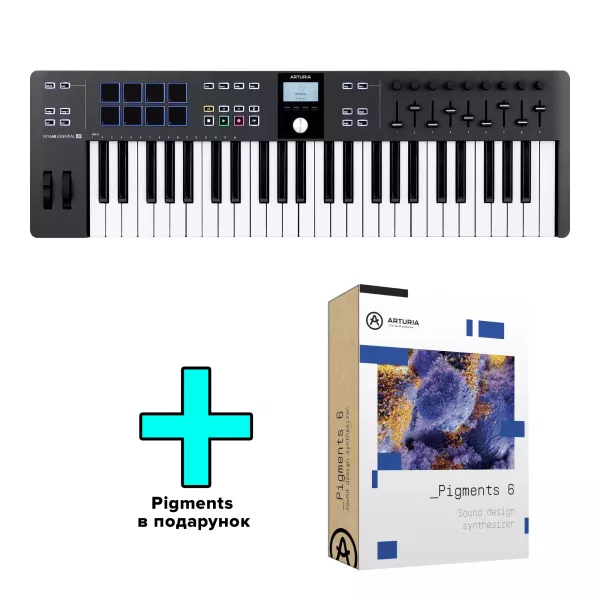 MIDI-клавіатура Arturia KeyLab Essential 49 mk3 + Arturia Pigments
