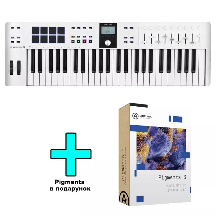 MIDI-клавіатура Arturia KeyLab Essential 49 mk3 + Arturia Pigments