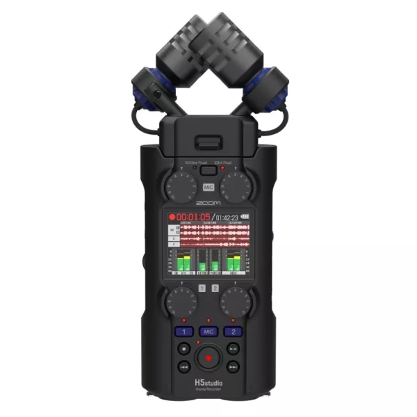 Zoom H5studio рекордер для студии и поля с 32-битным Float, 6-дорожечная запись (4 изолированные дорожки + стерео микс)