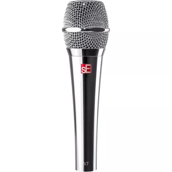 sE Electronics V7 CHROME динамический вокальный микрофон с хромированным покрытием.