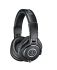 Audio-Technica ATH-M40X моніторні навушники закритого типу; Поворотна на 90 градусів конструкція чашок; Моніторинг одним вухом; Складна конструкция; В комплекті 2 кабелі, 6,3мм. адаптер-джек, чохол для зберігання; Вага 240г.