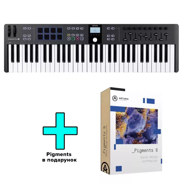 MIDI-клавіатура Arturia KeyLab Essential 61 mk3 + Arturia Pigments