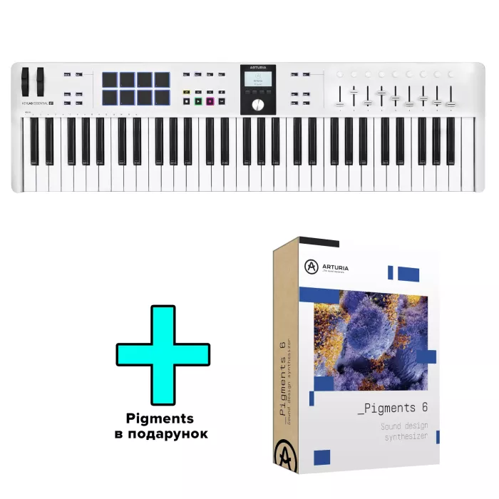 MIDI-клавіатура Arturia KeyLab Essential 61 mk3 + Arturia Pigments