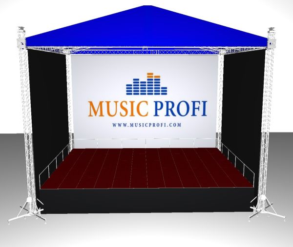 Розбірна сцена з дахом розміром 12х10м