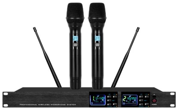 4all Audio U-4800 цифрова бездротова система з двома ручними мікрофонами-передавачами. Багатоканальна, високочастотна (UHF) з автоматичним пошуком частот. Робоча дистанція прийому 80-100 м прямої видимості