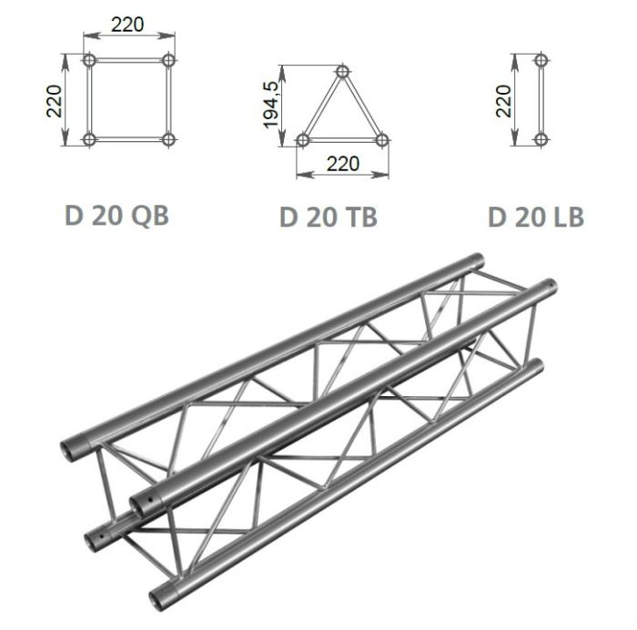 Ферма квадратна D-20 2,5 м