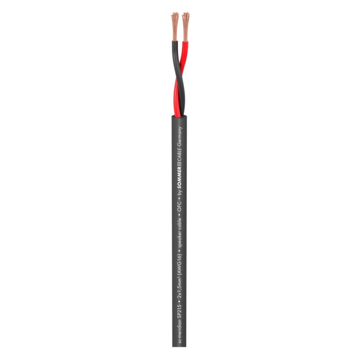 Sommer Cable 415-0051 Meridian Speaker cable 2x1.5 black акустичний кабель