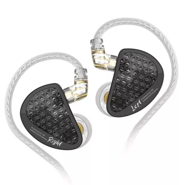 Навушники KZ Audio AS16 PRO BLACK NO MIC