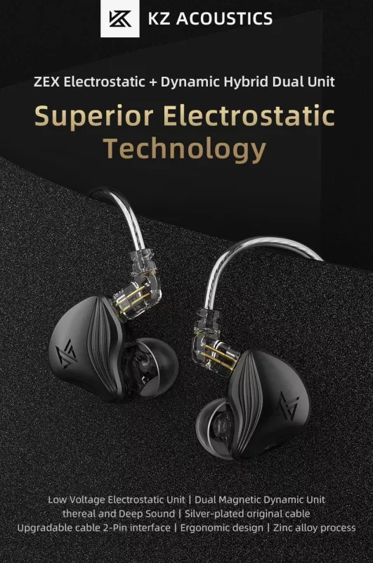Навушники KZ Audio ZEX BLACK MIC