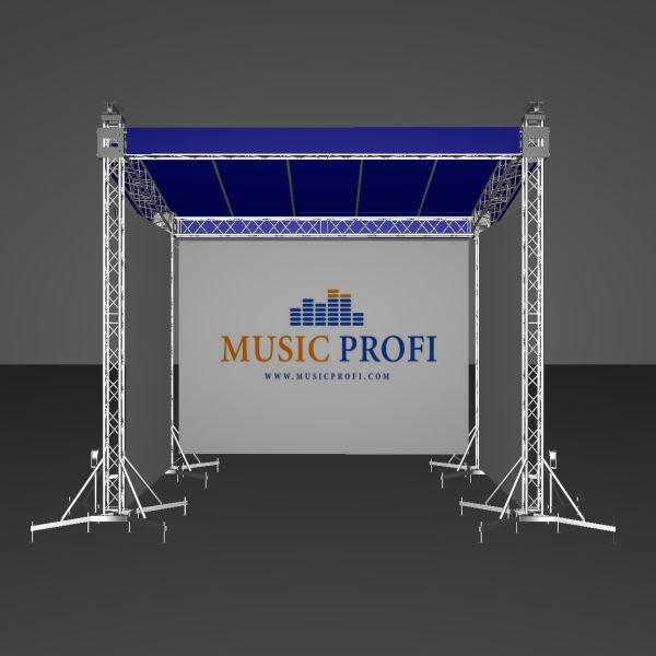 Підйомний односхилий дах для сцени 6х4