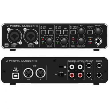 BEHRINGER U-PHORIA UMC204HD Аудіоінтерфейс BEHRINGER U-PHORIA UMC204HD