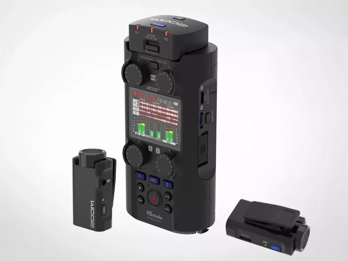 Zoom H5studio рекордер для студии и поля с 32-битным Float, 6-дорожечная запись (4 изолированные дорожки + стерео микс)