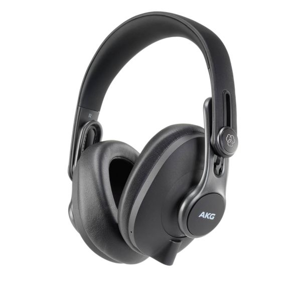 AKG K371-bt складные Bluetooth наушники закрытого типа для блогеров и подкастов. Овальные чаши. Поворотный механизм для мониторинга одним наушником. XLR подключение. Три кабеля. Вес 255г.