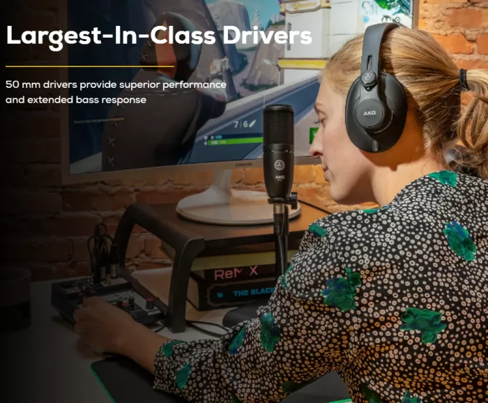 AKG K361-BT складні Bluetooth навушники закритого типу для блогерів та подкастів. Овальні чаши. Поворотний механізм для моніторингу одним навушником. Із кабелем. Вага 220г.