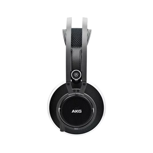 AKG K812 pro відкриті референсні навушники з магнітною системою Tesla; АЧХ 5 Гц - 54 кГц Перфороване наголов'я; 3D чаші; Дворядкова звукова котушка; Знімний кабель; З підставкою; Вага 390г.