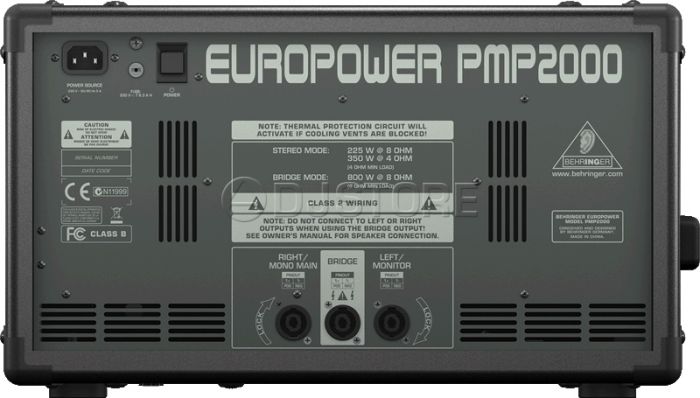 Активний мікшер BEHRINGER EUROPOWER PMP2000 Активний мікшер BEHRINGER EUROPOWER PMP2000