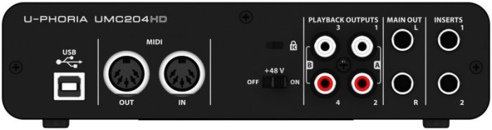 BEHRINGER U-PHORIA UMC204HD Аудіоінтерфейс BEHRINGER U-PHORIA UMC204HD