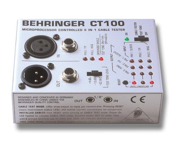 BEHRINGER CT100 Кабельний тестер BEHRINGER CT100