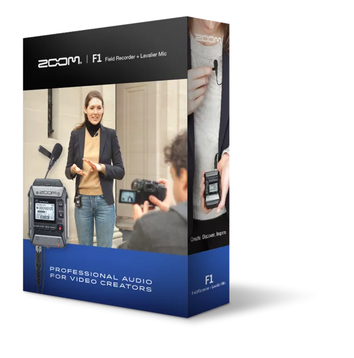 Zoom F1-LP портативный рекордер с петличным микрофоном LMF-1 для журналистов, интервьюеров, видеографов и контент-мейкеров