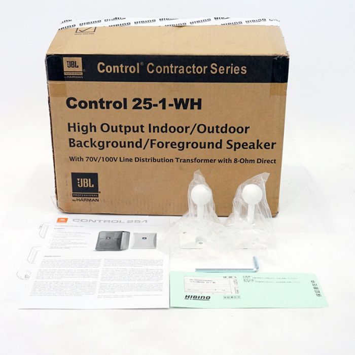 JBL CONTROL 25-1-WH компактный громкоговоритель трансляционный