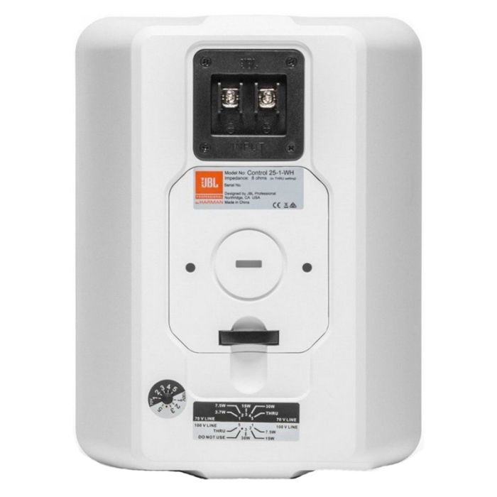 JBL CONTROL 25-1-WH компактный громкоговоритель трансляционный