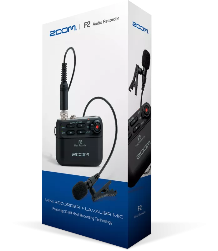 Zoom F2-BT Black рекордер 32-bit float с петличным микрофоном, Bluetooth подключение