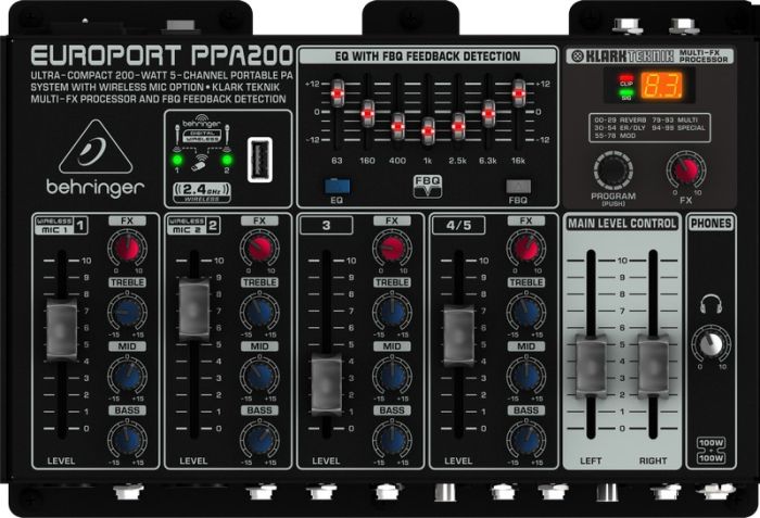 Портативна система звукопідсилення BEHRINGER EUROPORT PPA200