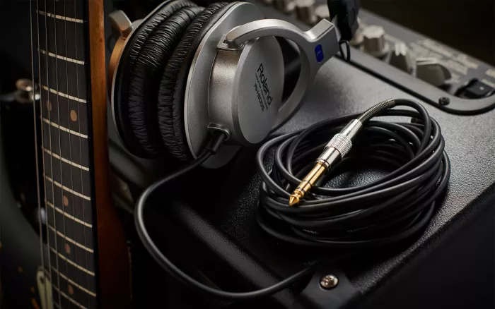 ROLAND RH-200S студійні навушники закритого типу; Поворотні на 180 градусів чаши; Моніторинг одним вухом; В комплекті 6,3мм. адаптер-джек; Вага 200 г.