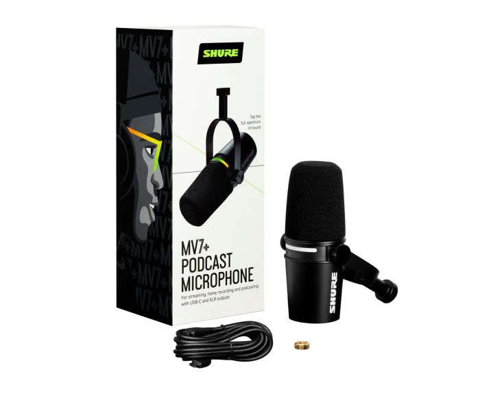 SHURE MV7+ студійний USB мікрофон