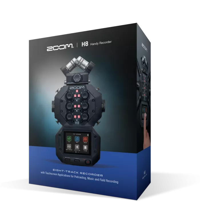 Zoom H8 професійний портативний рекордер (мультитрековий:12 доріжок, сенсорний екран) для подкастів, музики та кіно